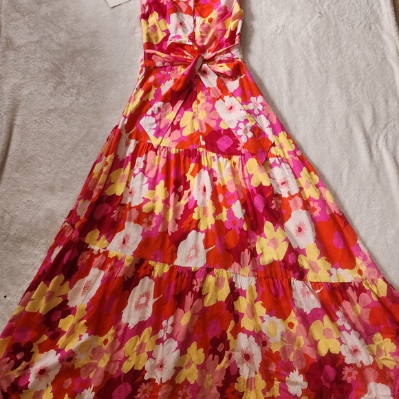 MIKA & GALA  Floral Pink and Red women’s Dress - Picture 7 of 10